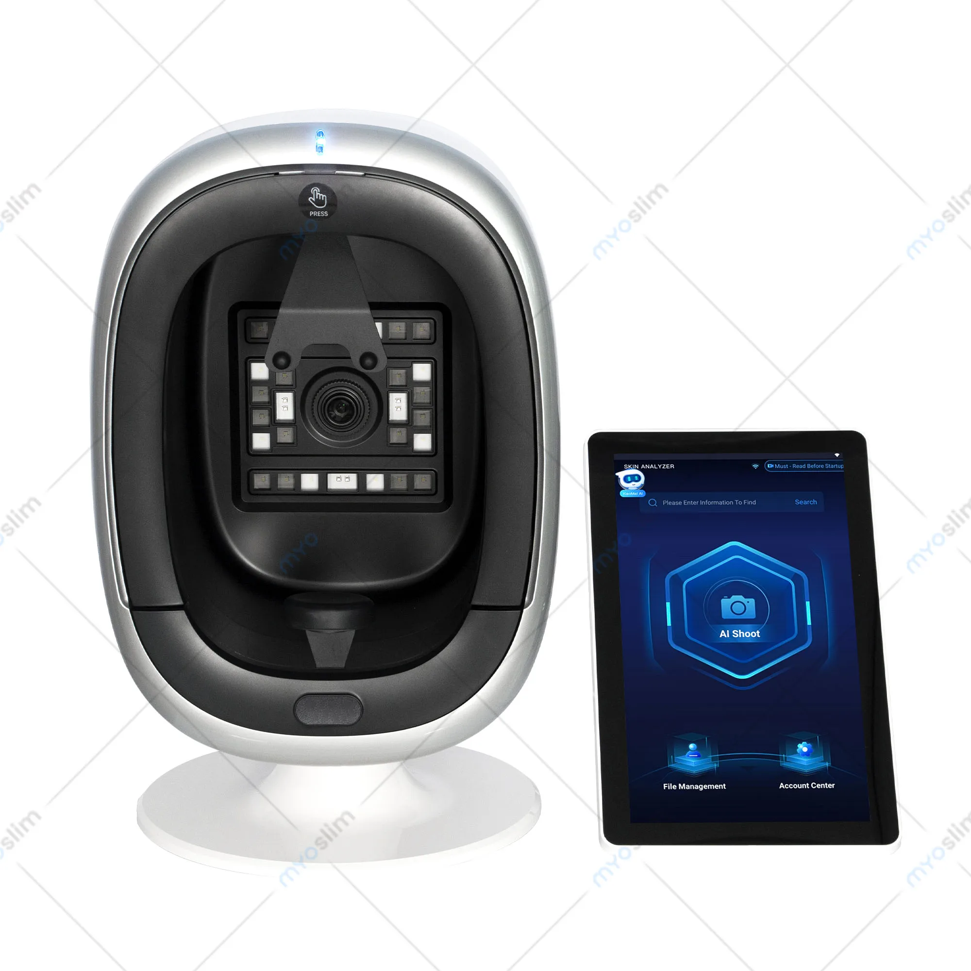 Mirror Skin Analysis 8 Spectra 3D Intelligent Mirror Wood Lamp Facial Scanner UV Skin Analyzer Machine Skin Analyzer