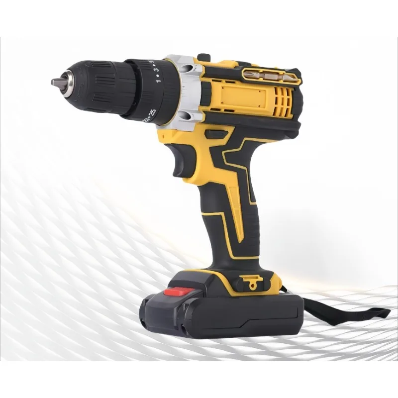 

21V 25+3 Torque Electric Impact Screwdriver Multifunctional Cordless Drill Power Tool Setting 2 Gear Speed with 2 Batteries