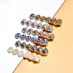 Korean style crystal duckbill clip, light luxury and high-end headwear, simple, versatile and cute side clip, bangs hair clip