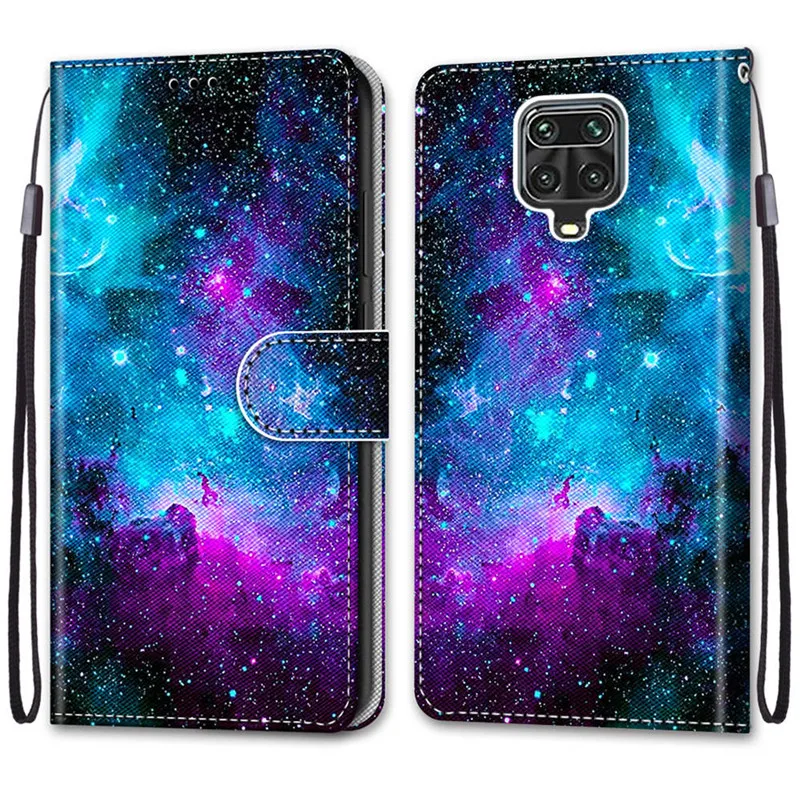 Funda con tapa con patrón de flores para Xiaomi 9 S Redmi Note9 S Note 9 S 9 Pro Max Note9S Funda de cuero para teléfono con soporte