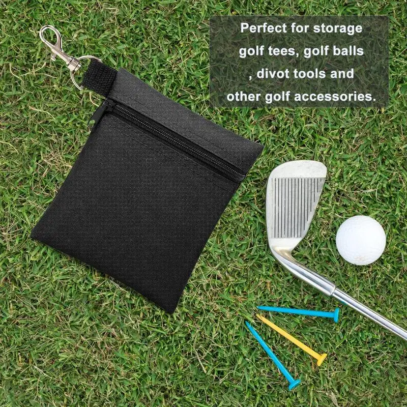 Marsupio per sport all'aria aperta accessori per il Golf borsa portaoggetti borsa da Golf portatile copertura per palline in Nylon borsa portaoggetti multifunzionale