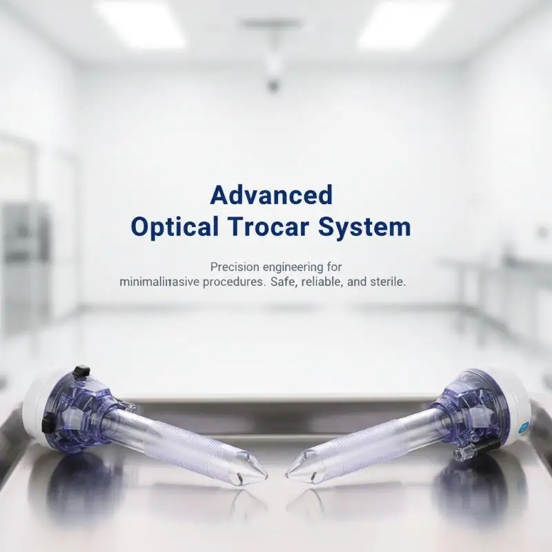 5/10/12/15mm Disposable Optical Puncture Cone Flip Type Puncture Cannula For Laparoscopy Visible Entry Equipment