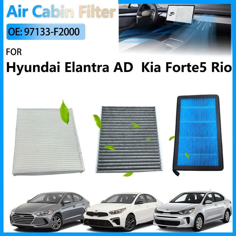 

HEPA Car Air Conditioning Cabin Filter For Hyundai Elantra AD Kia Rio L4 Kia Forte Forte5 1.6L 2.0L GT Accessories 97133-F2000