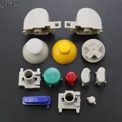 JCD Full Set L R ABXY Z Keypads Buttons for Nintend GameCube NGC Controller Game Colorful Keys Joystick Cover Thumb Grip Caps