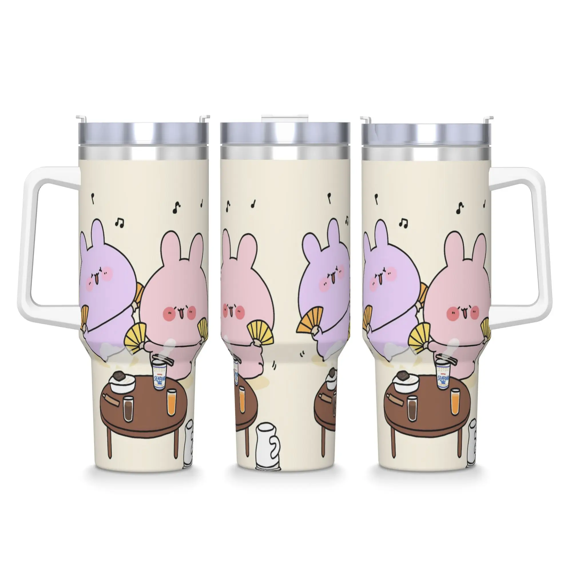 

Stainless Steel Tumbler A-Asamimichaan Thermal Mug Keep Heat Hot Drinks Mugs Cup Beach Printed Water Bottle
