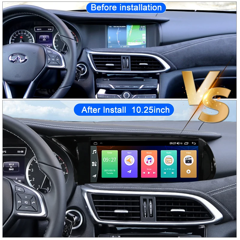 For Infiniti QX30 Q30 30S 2015-2019 Android 13.0 Car Radio Multimedia Video Player Stereo Wireless Car GPS Navigation DSP WIFI