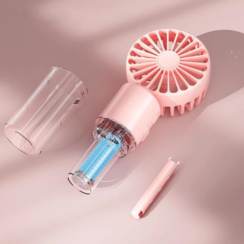 Portable Handheld Fan Mini Humidifier Fan Mist Cooler Cooling Spray Humidifier Fan Neck Desk Fan 4 Speed Adjustable Fan