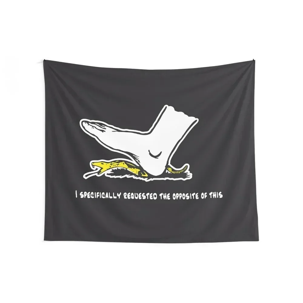 I specifically requested the opposite of this - Don't tread on me parody Gadsden flag with snek - yellow on black backg Tapestry