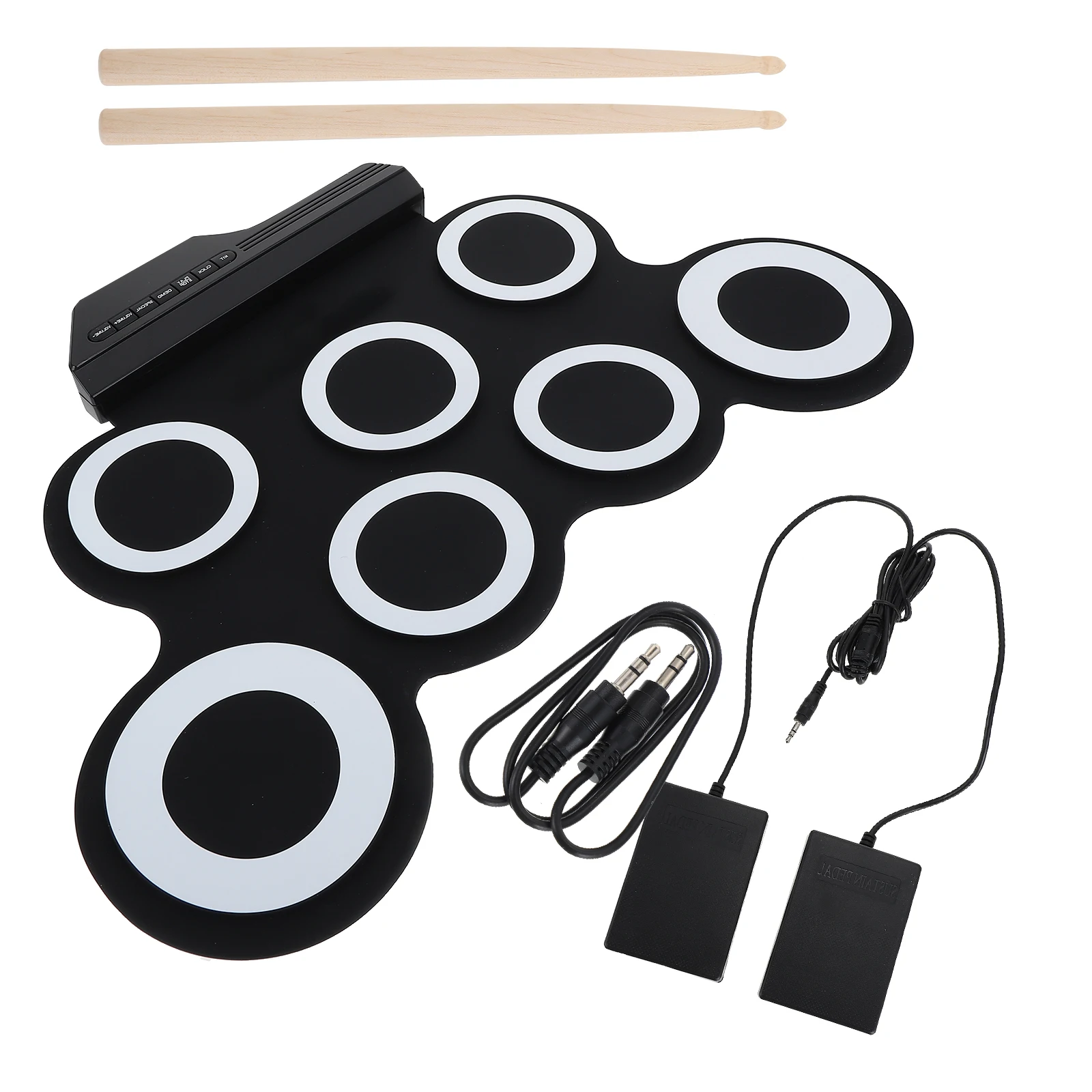 

Portable Electronic Drum Set Up Practice Kit Real Sound Quality Kids Beginners Family Fun Musical Instrument