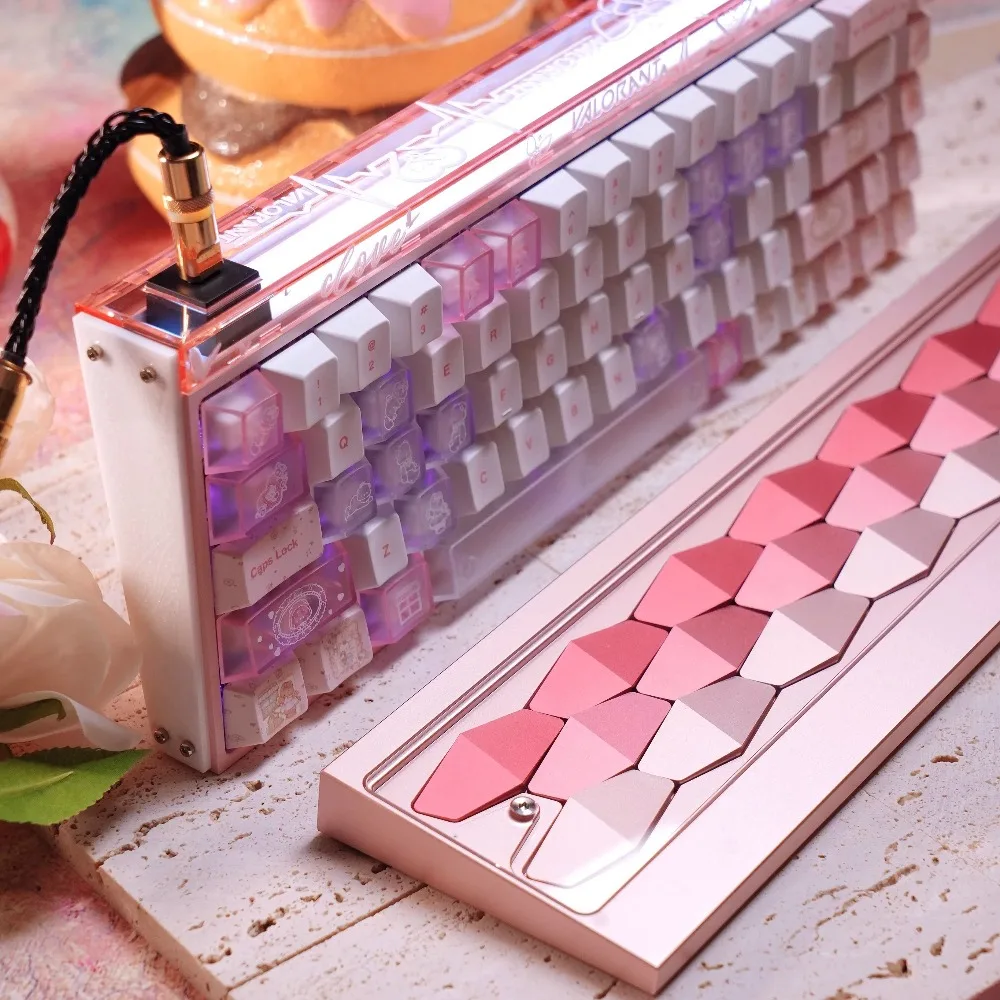 Dragon Scale Plam Rest Metal Aluminum Alloy Hand Holder Black Pink Gold Plam Stree for 65% Keyboard Esports Decoration Accessory
