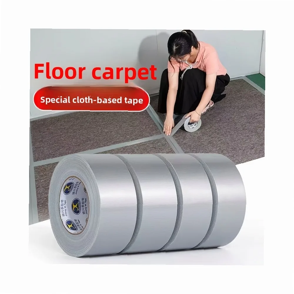 Silver Duct Tape 4 Pack - 1.77in x 1968.5·in, Easy Tear, Strong Adhesive for Carpet, Pipe Waterproof & Industrial Repair