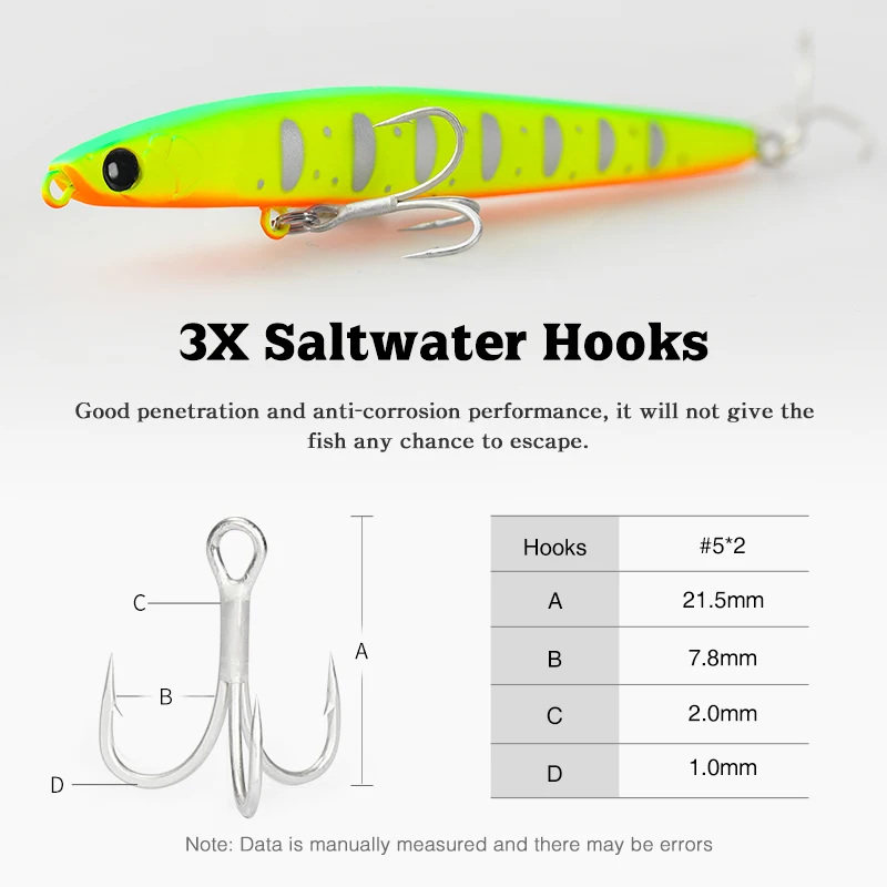 TSURINOYA 115mm 20g Max 80m Ultra Long Casting Sinking Pencil GRIFFIN 115S Slim Artificial Hard Bait Trout Bass Sea Fishing Lure