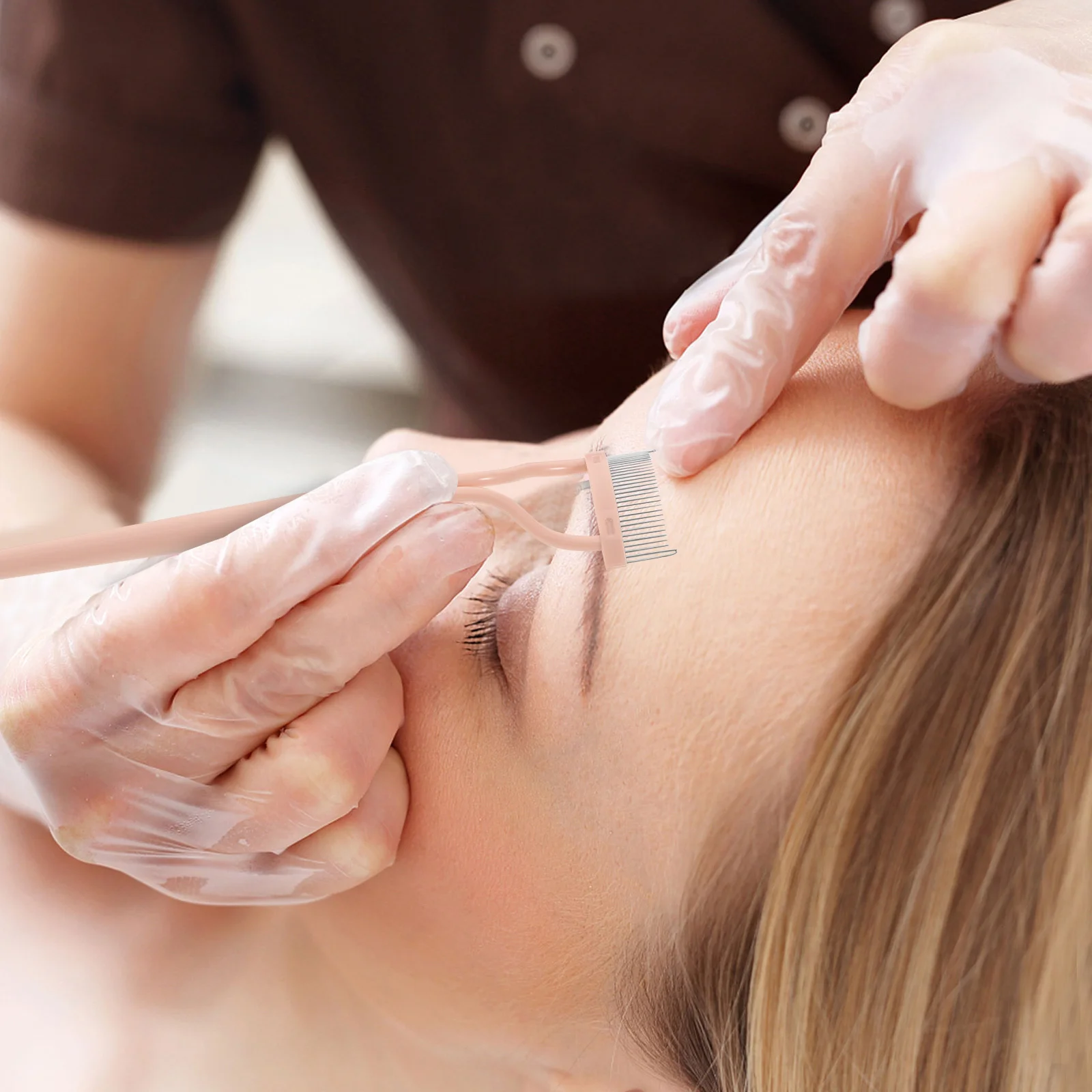 3 قطعة مشط رمش فاصل الفولاذ المقاوم للصدأ لاش اختيار ماسكارا Declumper غرامة فرشاة أسنان الحاجب مشط ماكياج لاش فرشاة #1