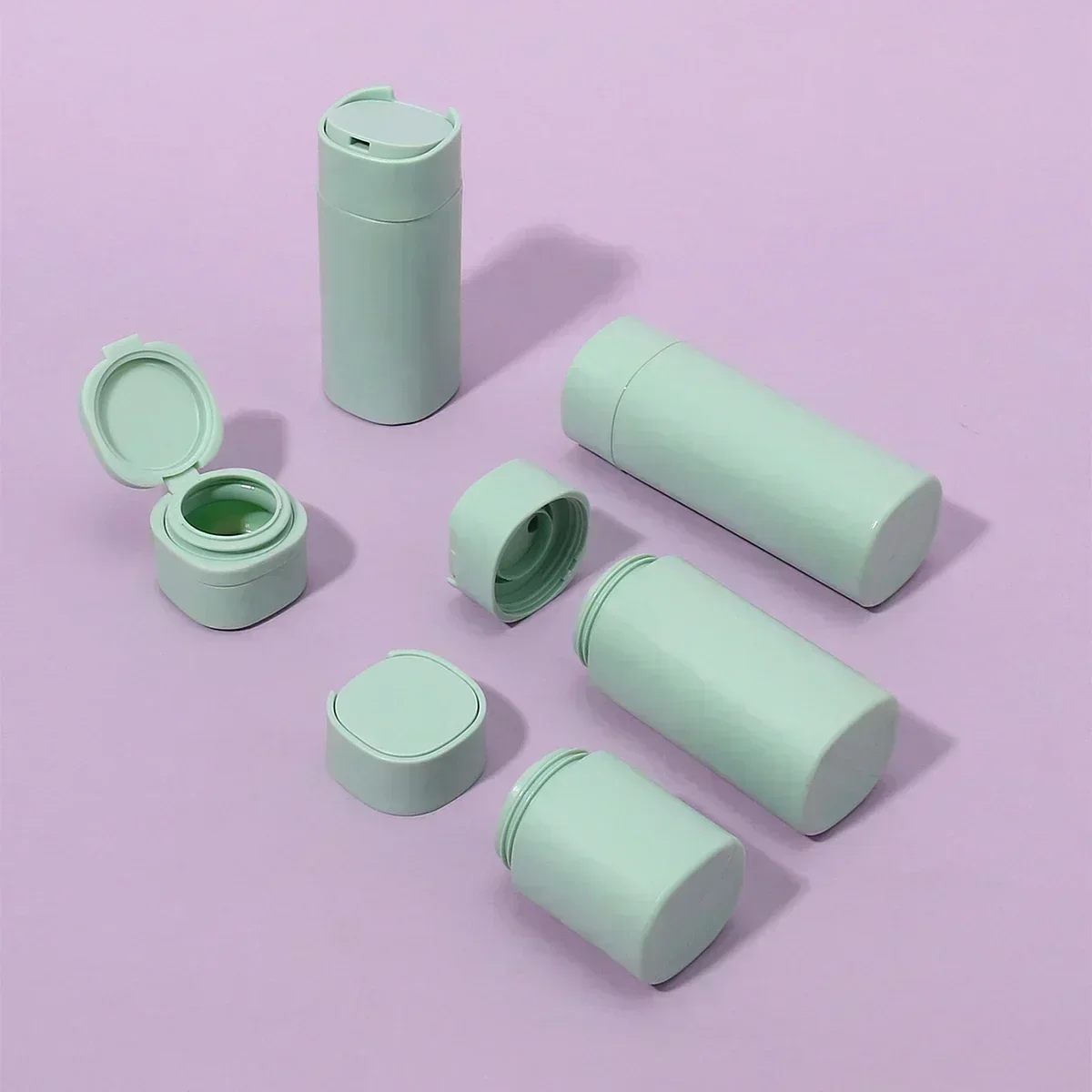 로션 샴푸 및 클렌저용 생기 넘치는 소프트 터치 여행용 병 5종 세트 - 컴팩트하고 스타일리시합니다!