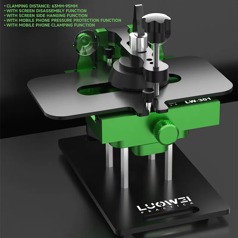 LUOWEI LW-301 apparecchio rotante 4 in1 per la protezione della pressione del telefono cellulare morsetto multifunzionale per lo smontaggio dello schermo