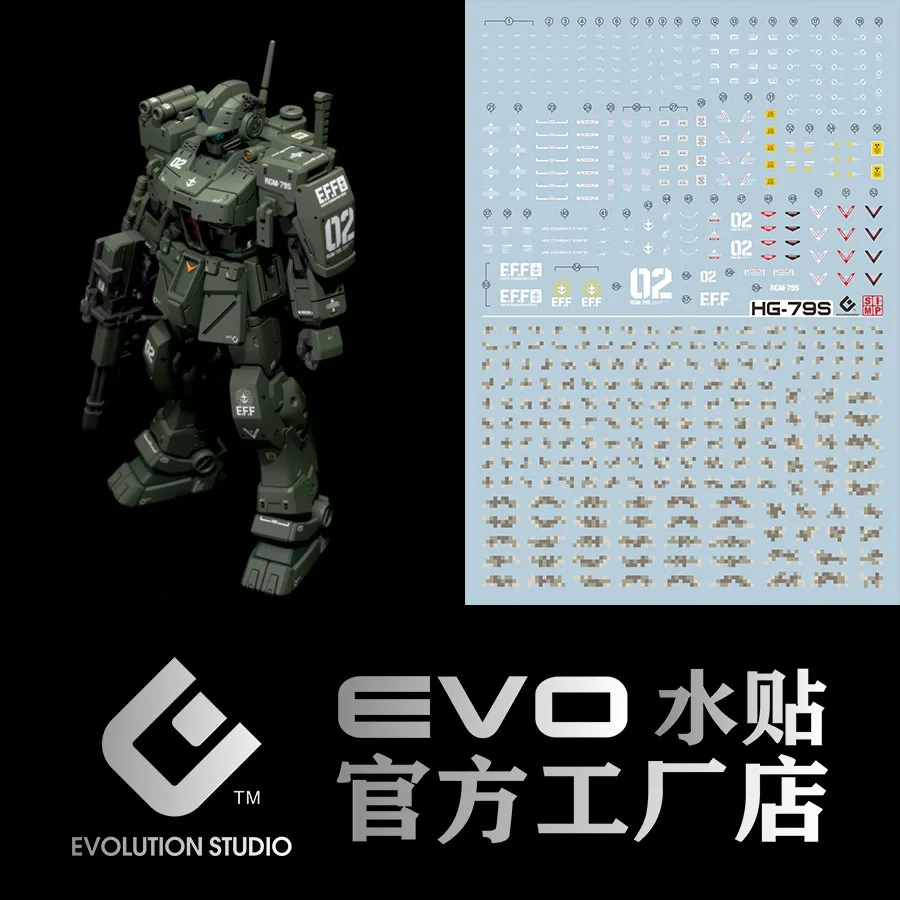 สติ๊กเกอร์น้ำ EVO สำหรับ1/144รุ่นสปาร์ตัน HG GM วัสดุเสริมความแม่นยำสูงรูปลอกโมเดลพลาสติกป้ายรายละเอียด