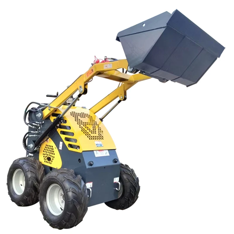 ที่กําหนดเองคุณภาพสูงยูโร 5 ขนาดเล็ก Slippage Loader 4WD โหลดรถขนส่ง EPA ไฮดรอลิก Crawler Mini Skid Steer Loader