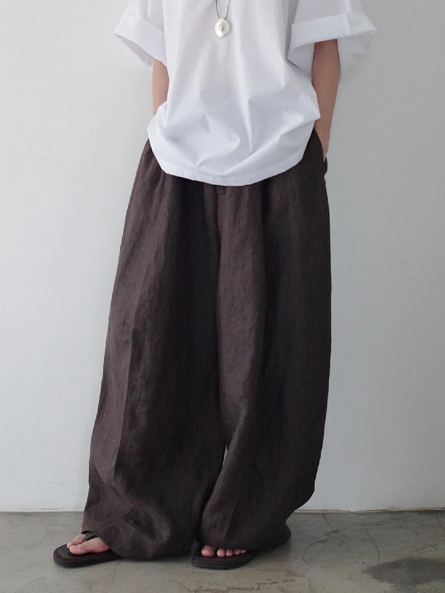 

Свободные широкие брюки-галифе для женщин, удобные, из льняной ткани, с высокой талией, прямого кроя, простые, повседневные