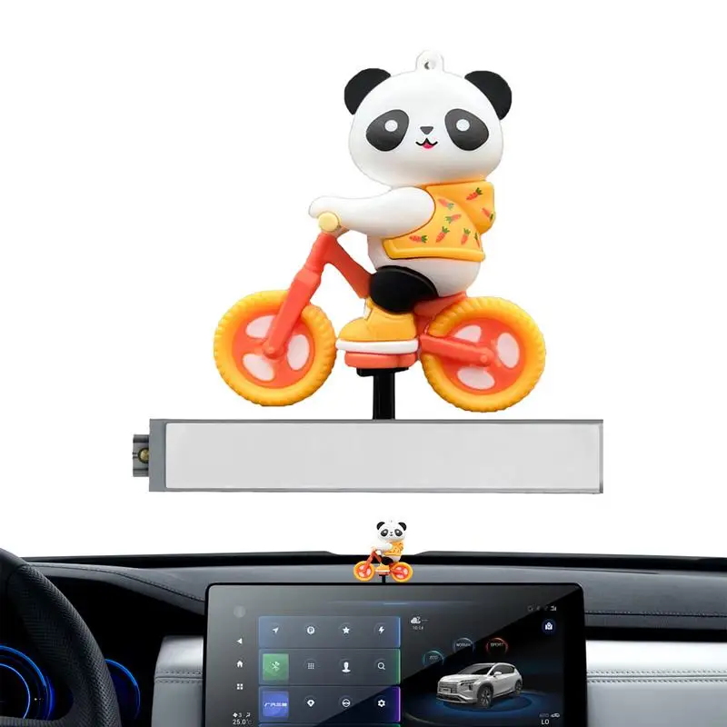 Cute Skateboard Bear Ornament Car Interior Ornaments Animal Doll Figurine Sway Shake Model Automotive Dashboard Decoration