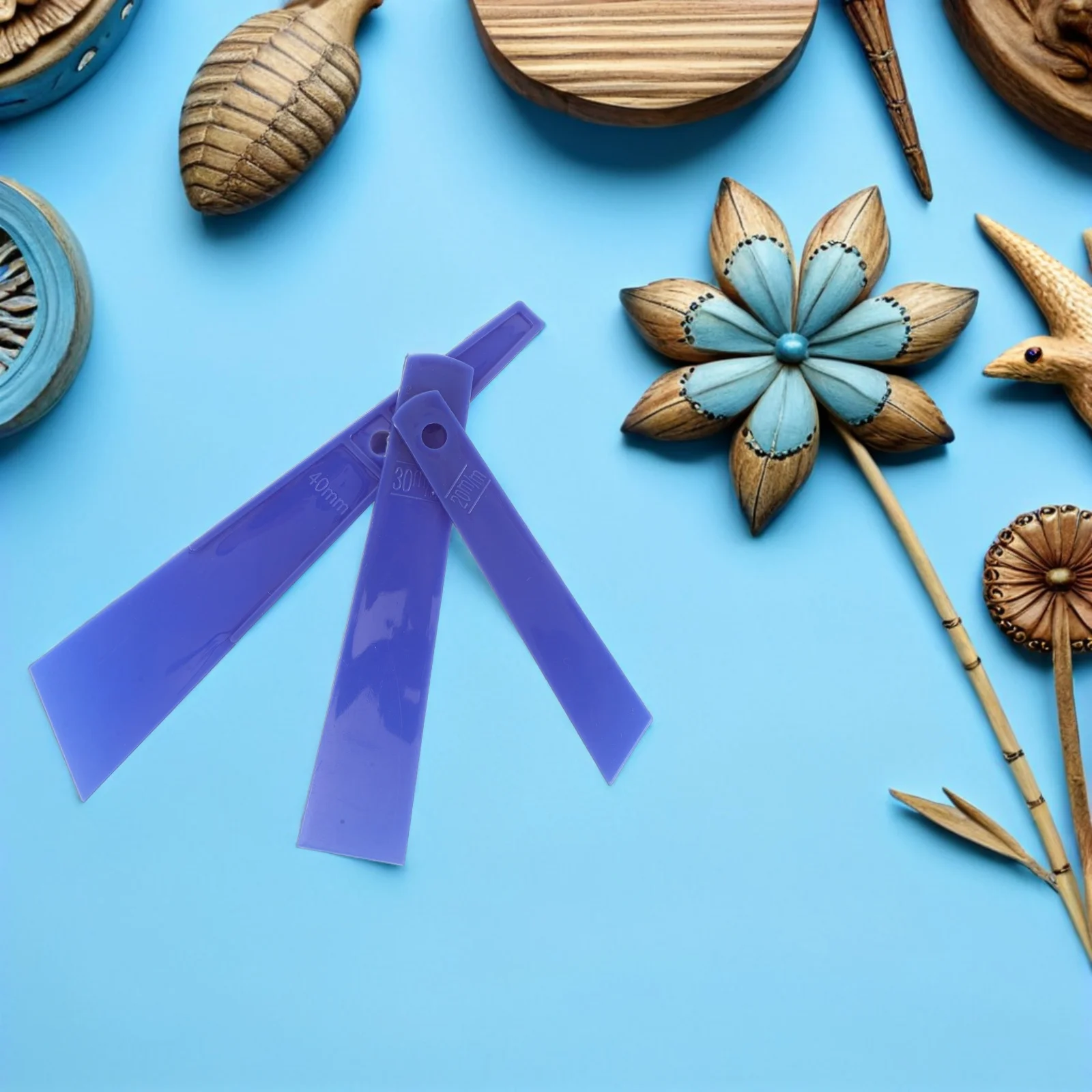 

9pcs Glue Spreader 20Mm 30Mm 40Mm Plastic Scraping Board For Adhesive Application Handheld Craft Stick Smear Free