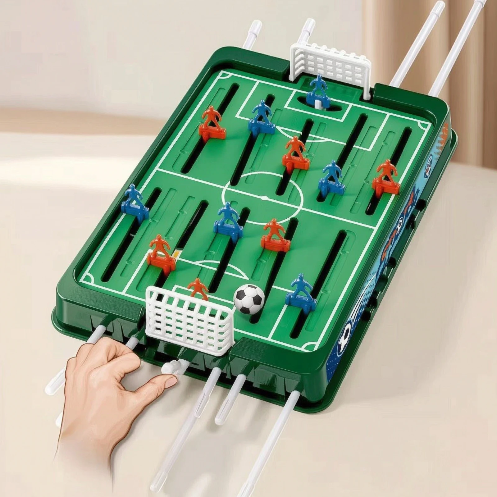 Tabletop Football Game Compact Tabletop Soccer Game with Rods Toy Portable for Children