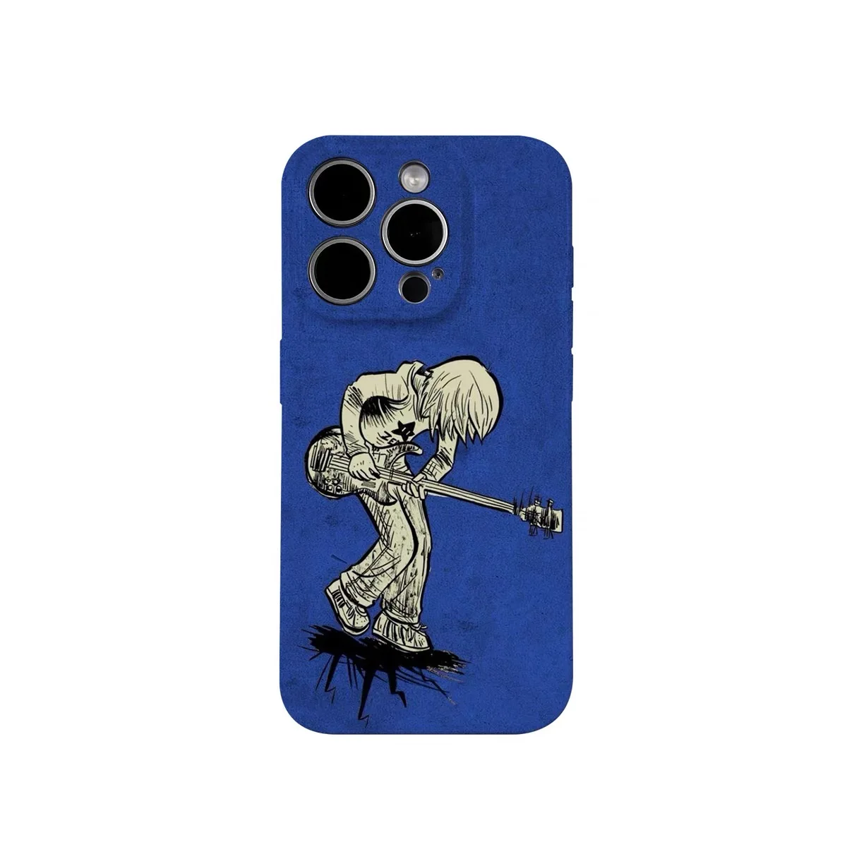 

Ins Korean Blue Rock Girl Phone Case for IPHONE 17 Air 16E 15 PROMAX 14 Plus 13 12 MINI 11 PRO 16Plus XR XS Acrylic Phone Cover