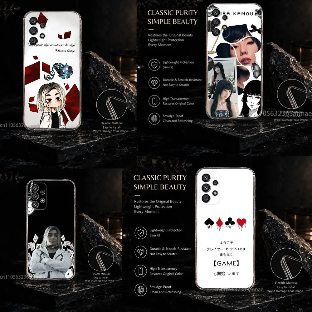 A-Alice in B-Borderland Phone Case For Samsung S25,24,23,22,21,S20,Ultra,Plus,FE transparent Soft Cover