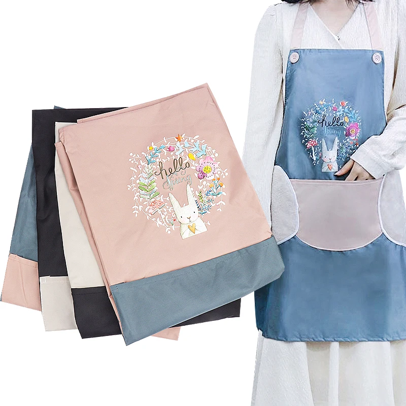 Hand-wiping Kitchen Household Cooking Apron Oil-proof Waterproof Men Women Adult Waist Fashion Coffee Overalls Wipe Hand Apron