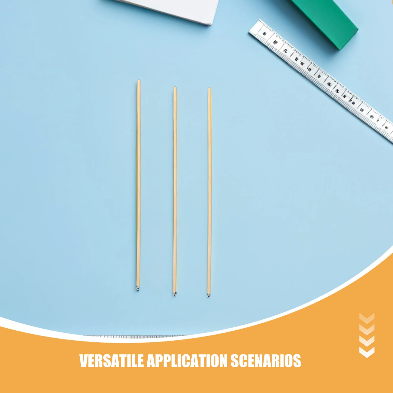 50 pçs sombra fantoche acessórios 25cm luz amarelo inacabado artesanato varas para manipulação de fantoche haste diy projetos de arte cultural