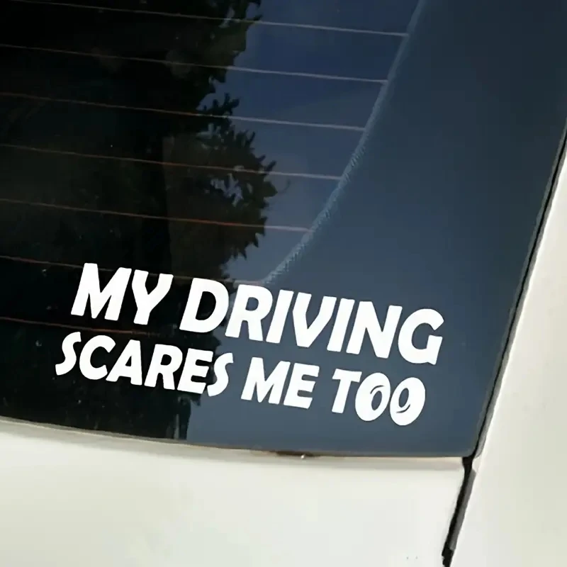 اجعل ملصق سيارة "يمضحك مع هذه السيارة المضحكة 'My Driving يخيفني أيضًا"! #6