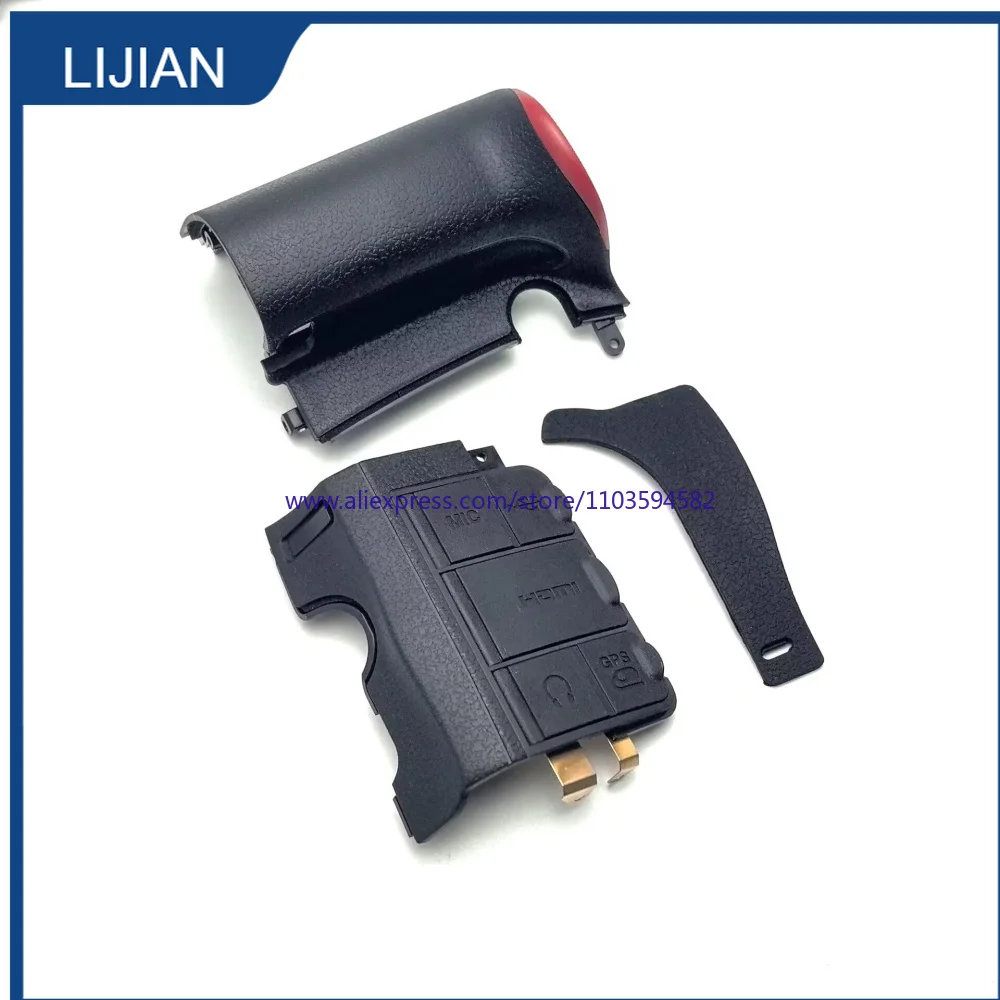 Novo original um conjunto de aperto frontal + borracha de polegar + escudo da porta lateral + couro usb para nikon d7100 dslr câmera peça de substituição