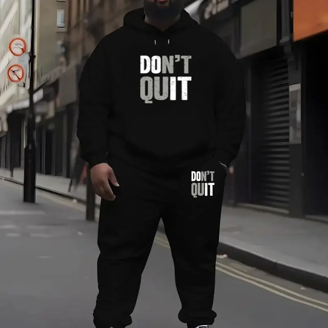 Conjunto Deportivo con Estampado de Letras 2026, Sudadera con Capucha y Pantalones Largos para Hombre, Traje Cálido para Primavera, Otoño e Invierno
