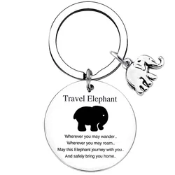Travel Elephant Keychain, Birthday Gift Idea For A Friend, Elephant Keyring, Elephant Bag Charm, Good Luck Charm