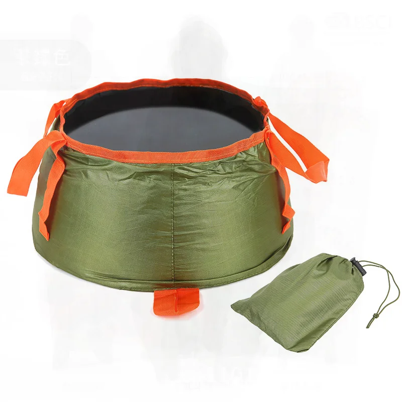 

AYXSEE Portable Folding Water Basin for Outdoor Camping Travel Face And Feet Wash Basin with Storage Bag Army Green Dark Green