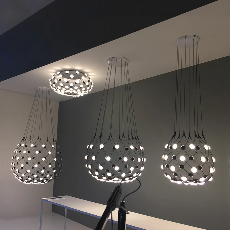 Modern LED Pendant Lights Lighting Panochas Pieces Hotel Lobby Suspension Exhibition Hall Model Hanging Lamps for Ceiling Lustre