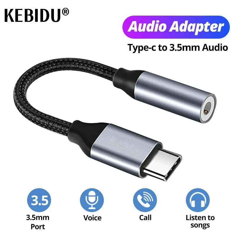 USB نوع C إلى 3.5 مللي متر AUX محول Type-c 3 5 جاك كابل الصوت سماعات كابل محول آيفون 15 سامسونج غالاكسي S24 S23