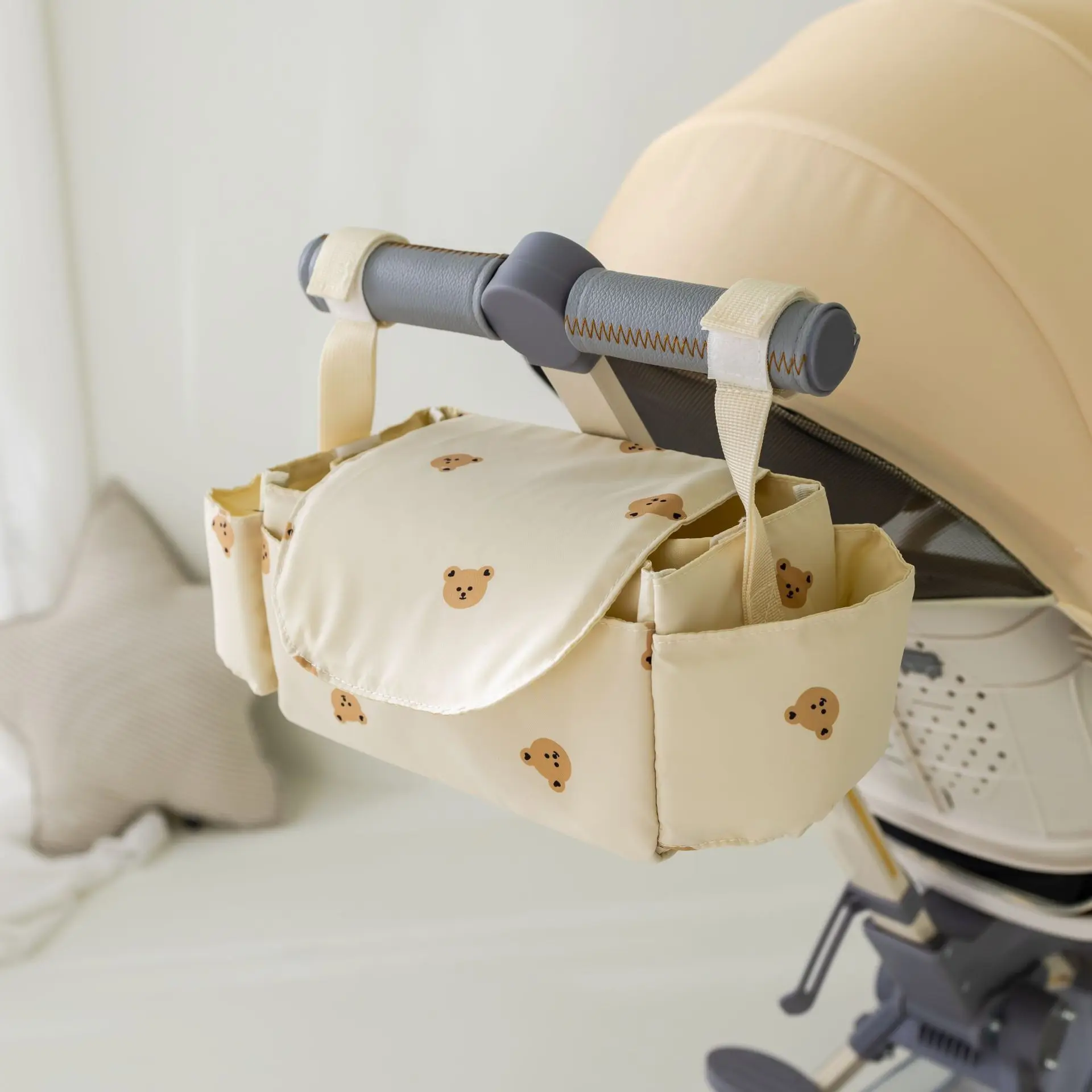 Baby Kinderwagen Tasche Kinderwagen Organizer Baby Zubehör Tasse Halter Neugeborenen Trolley Tragbare Reise Auto Taschen für Wagen Universal – Detail 16
