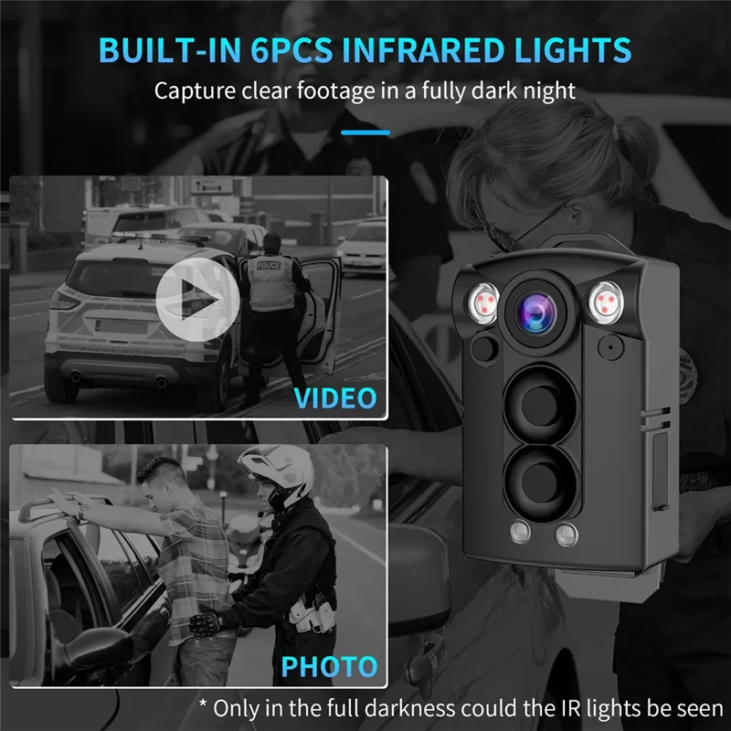 ABSQ-كاميرا يمكن حملها بالجسم للرؤية الليلية كاميرا عمل صغيرة كاميرا فيديو مقاومة للماء
