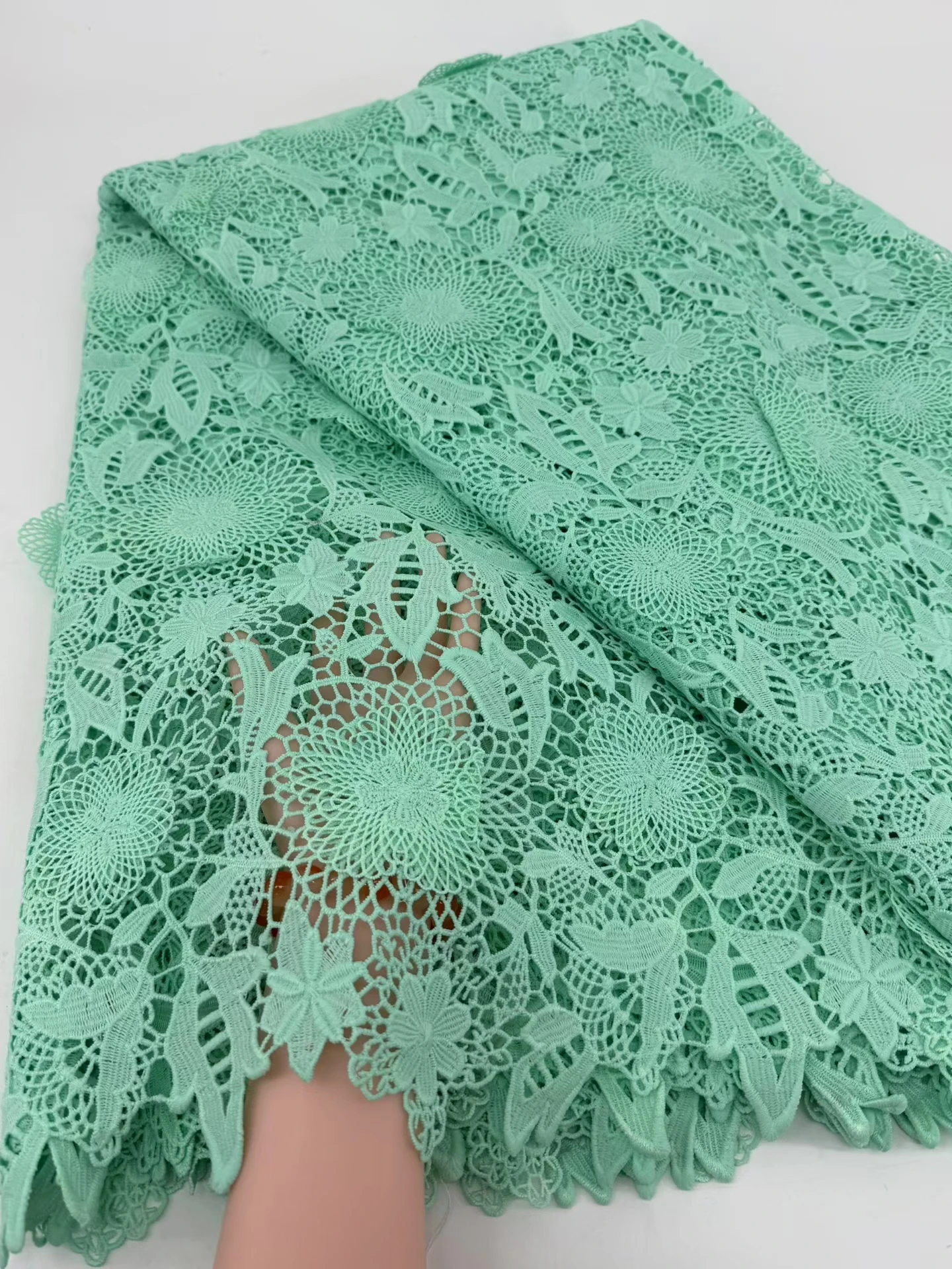 المبيعات الساخنة 5 ياردة الأفريقي جبر الحبل أقمشة الدانتيل 2025 أحدث النيجيري للذوبان في الماء أقمشة الدانتيل للنساء فستان الحفلات H159-1