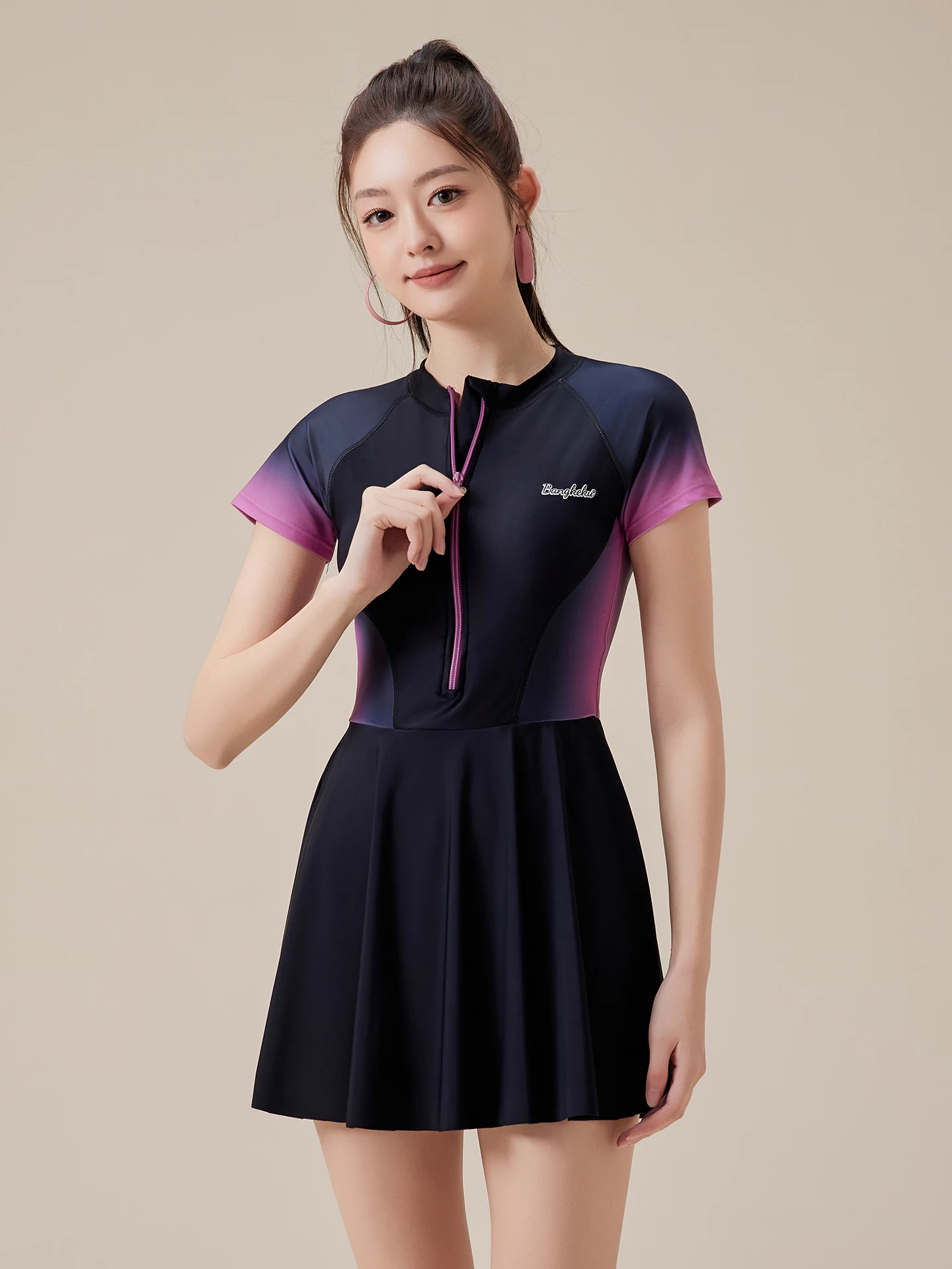 

Новинка 2026: Женский термокупальник-юбка больших размеров Adient Plus Size для спорта и отдыха, с эффектом похудения, премиум-класса