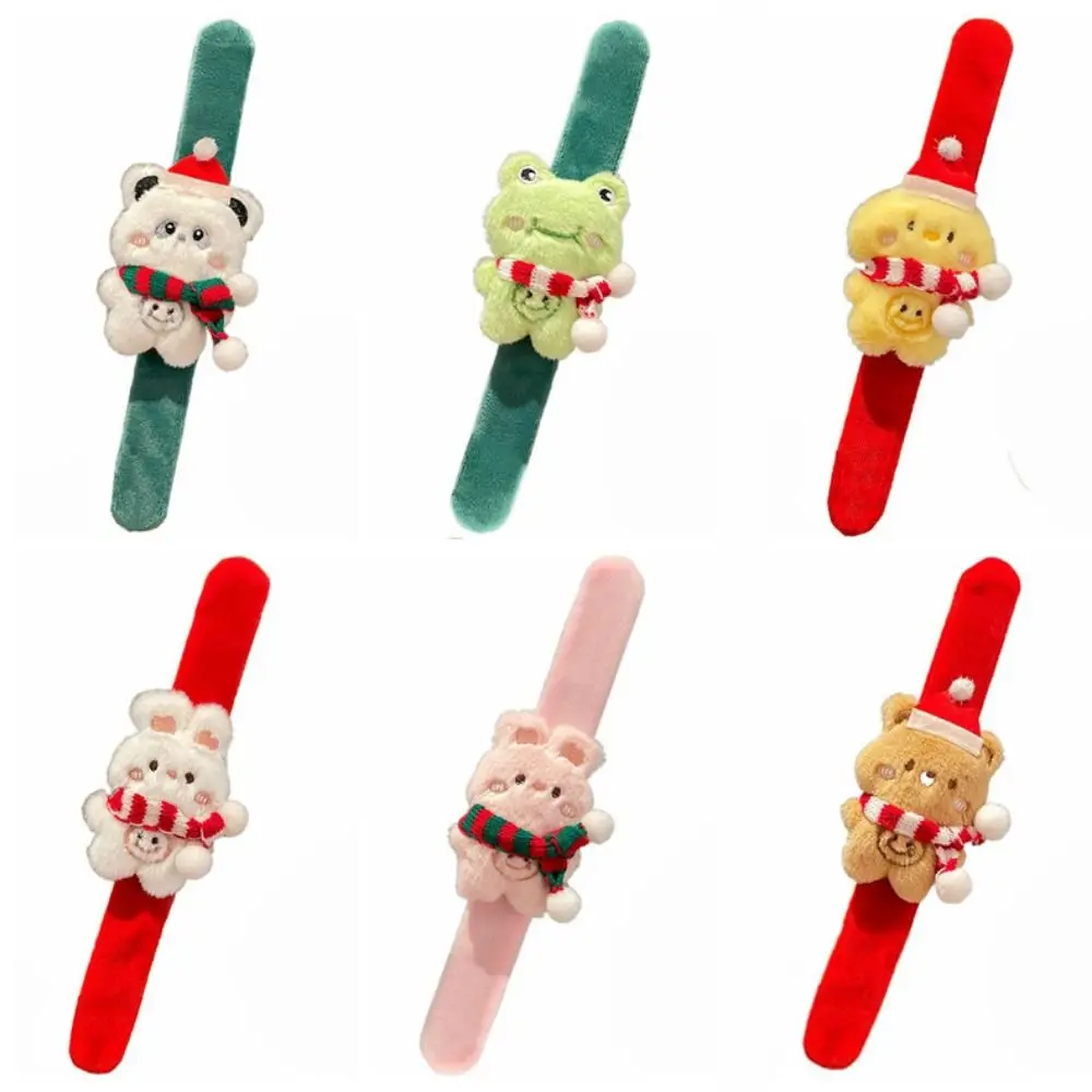 Creative Christmas Clapper Wrist Strap Cute Multicolour Cartoon Animal Wrist Band Filled Cotton Three-dimensional