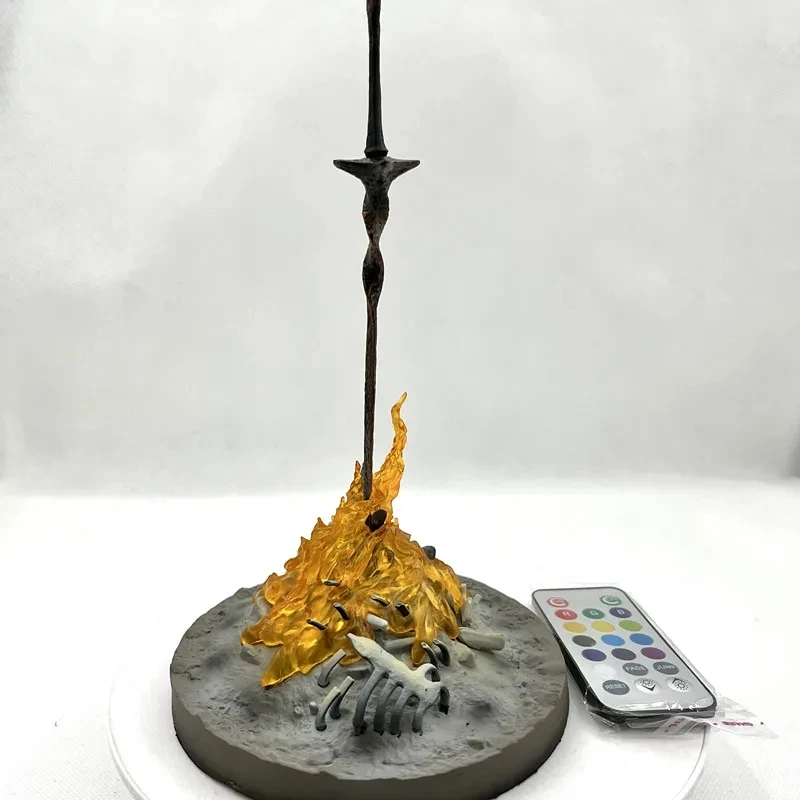 تمثال Dark Souls LED للإضاءة Bonfire LIT المضيئة، شخصية قابلة للجمع