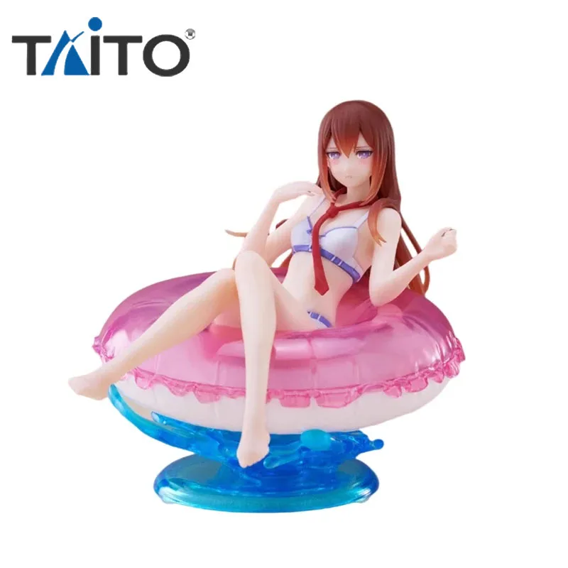 

Original TAiTO AFG STEINS GATE Makise Kurisu Anime Figure Aqua Float Girls Swim Ring PVC Cute Models Collection Gifts Toy