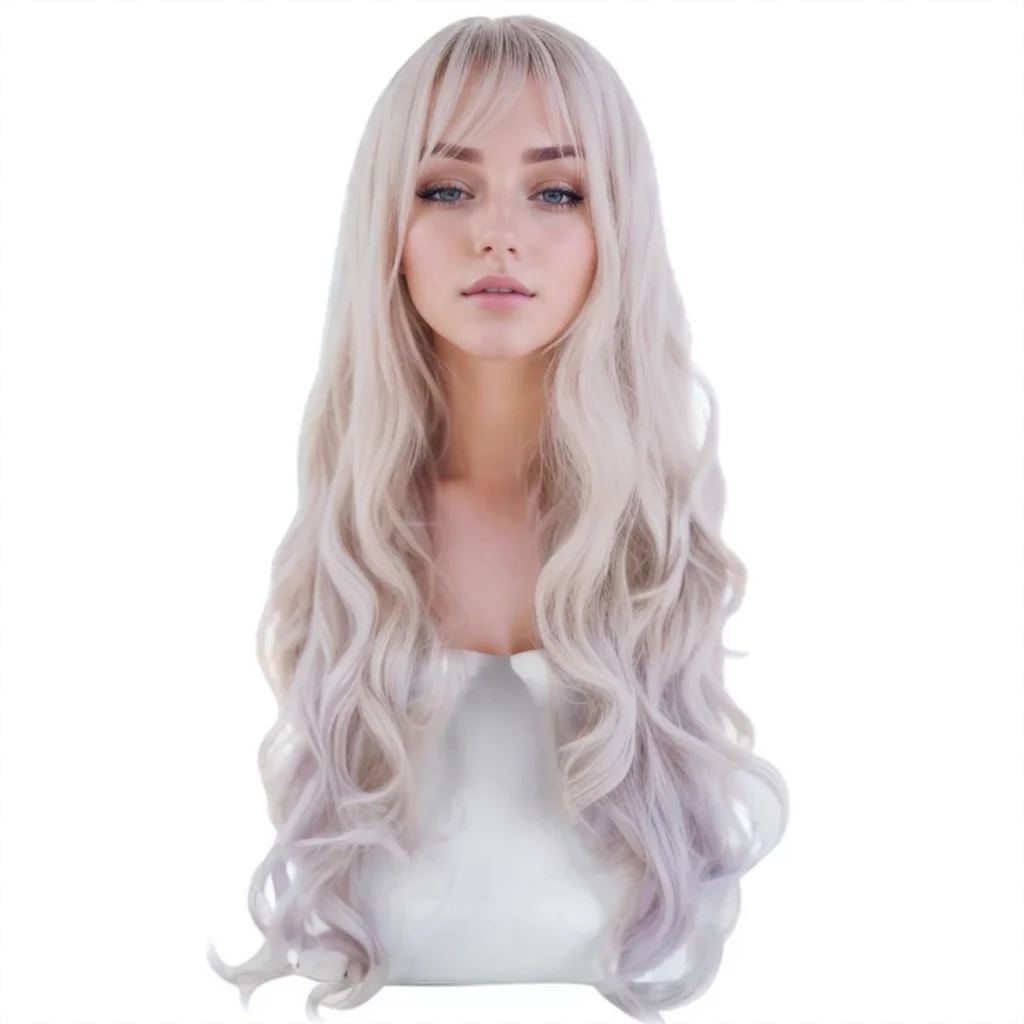 

Fei-Show Middle Part Line Wig Fei-Show Synthetic Fiber Carnival Peruca Long Curly Dark Brown Hair Female Salon Hairpiece
