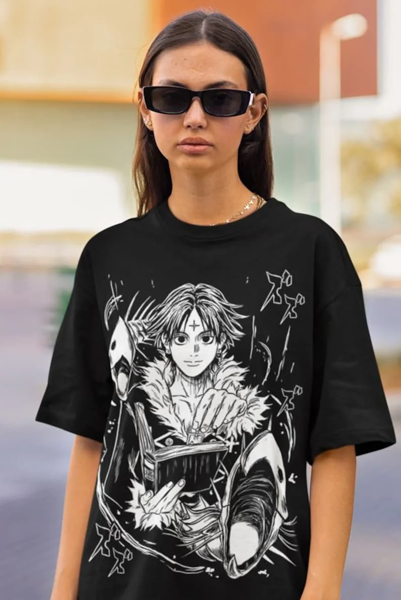 Unisex Horror Manga Creepy Girl T-Shirt, Dark Anime Gothic T-Shirt, Manga Gothic T-Shirt Inactive