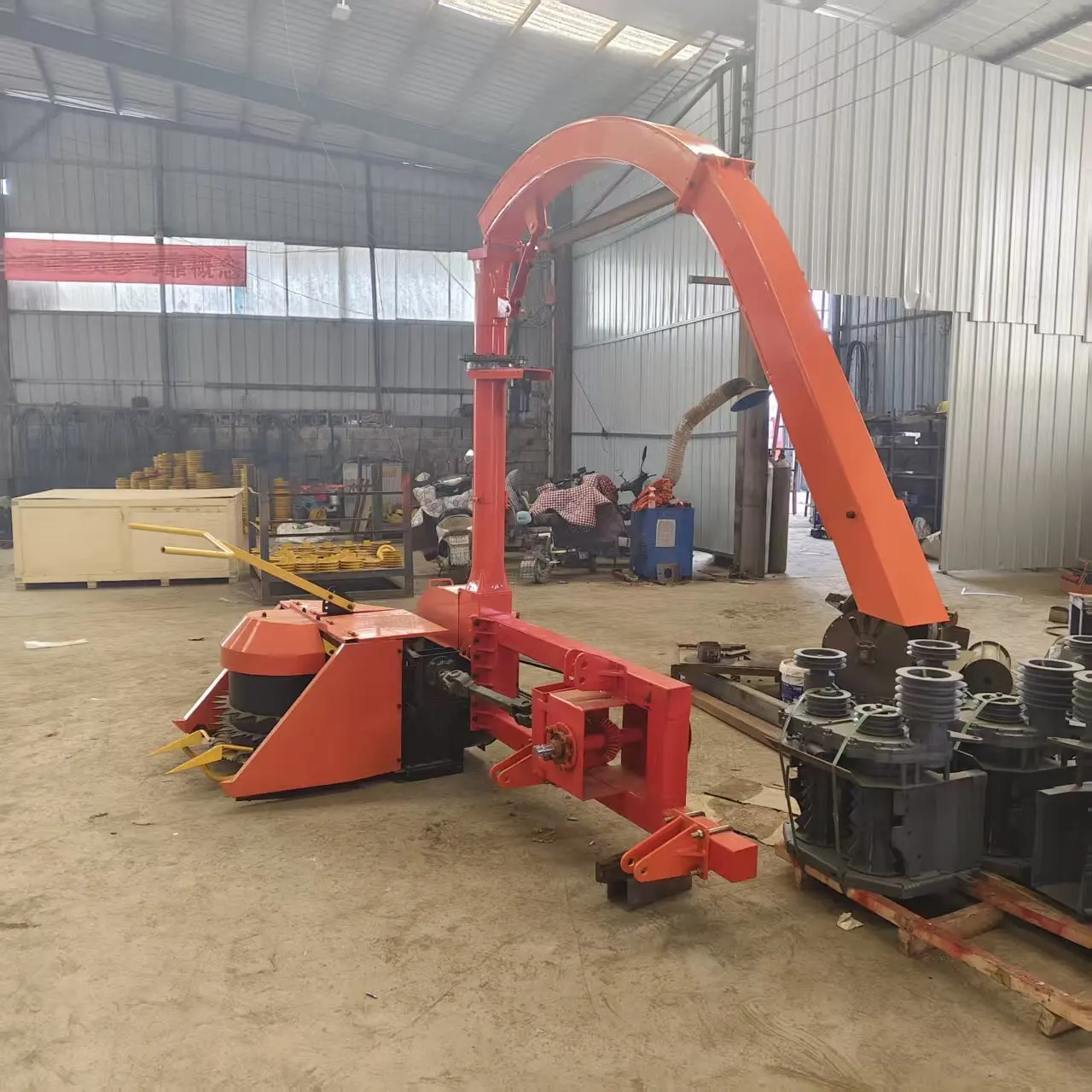 Forage Harvester For Corn Grass And Sorghum Silage Tractor Driven Corn Silage Harvester With Crawler Track Option