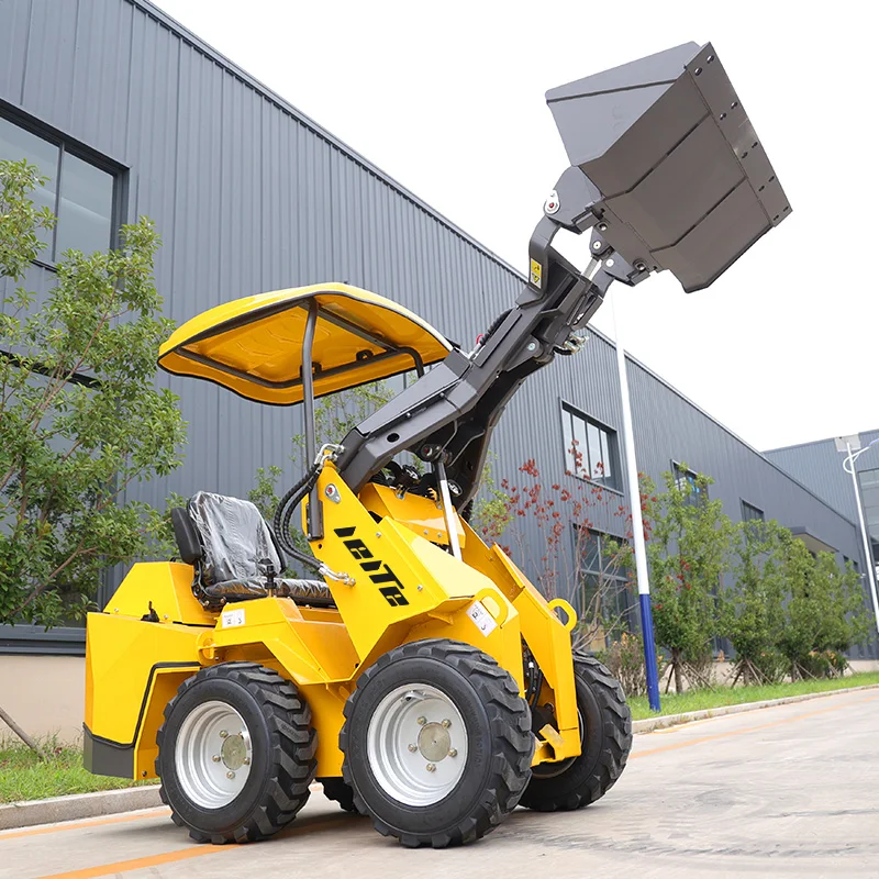 Chinese Manufacturer Cheap EPA Mini Skid Steer Loader 4WD Multifunctional Mini Wheel Loader Factory Customized Free Shipping