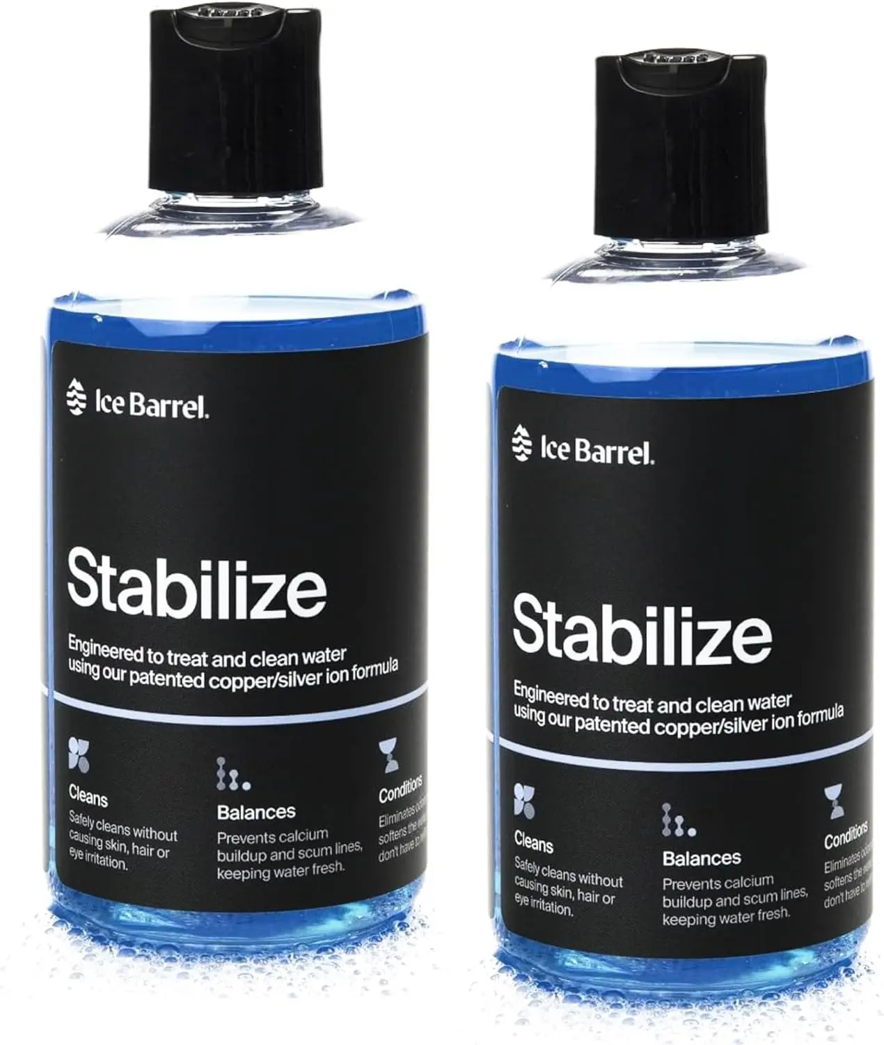 

3in1 Water Treatment for Ice Bath Spa Hot Tub Cold Plunge Tub and Small Swimming Pool 8 oz Pack of 2 Conditioner Softener