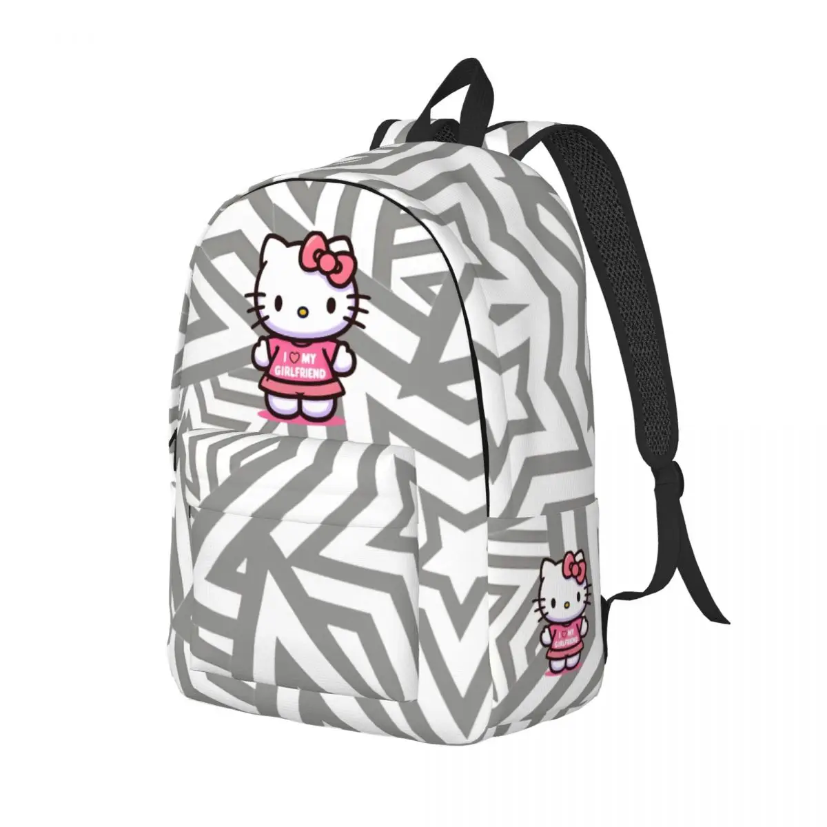 Fashion A Cute Cat Kindergarten Bag Camping Zipper Closure Hello Kit-tys Grils Book Pack Gift