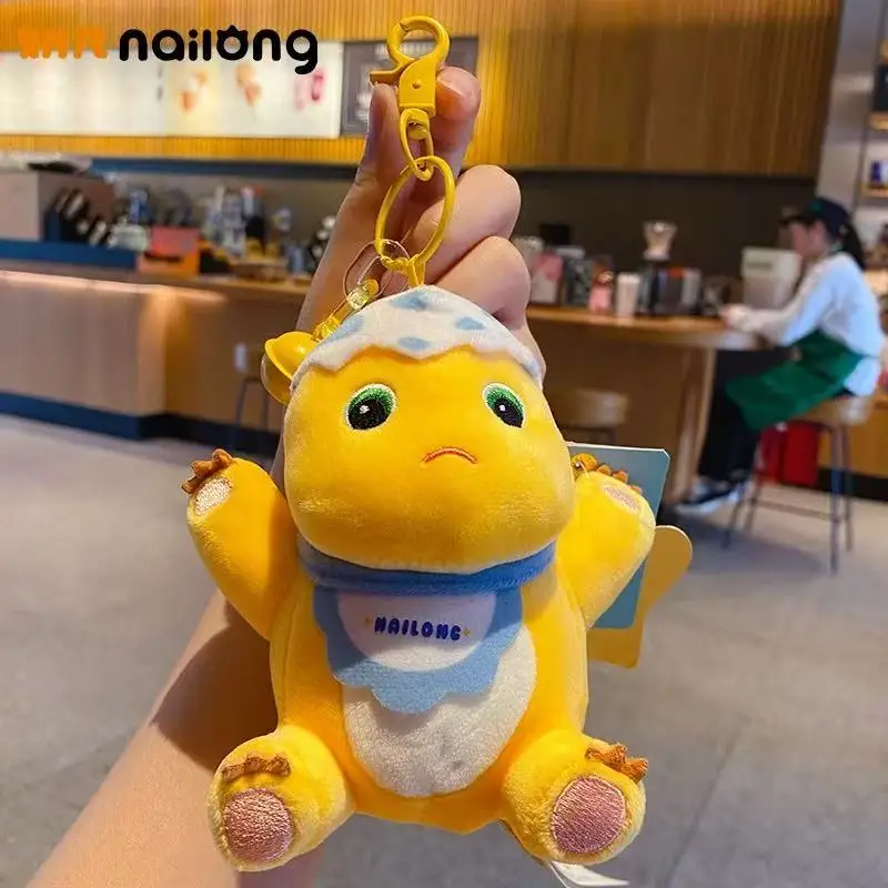 12cm Nailong Plush Milk Dragon Doll Sunglasses Bib Backpack Toy Soft Pendant Gift For Children